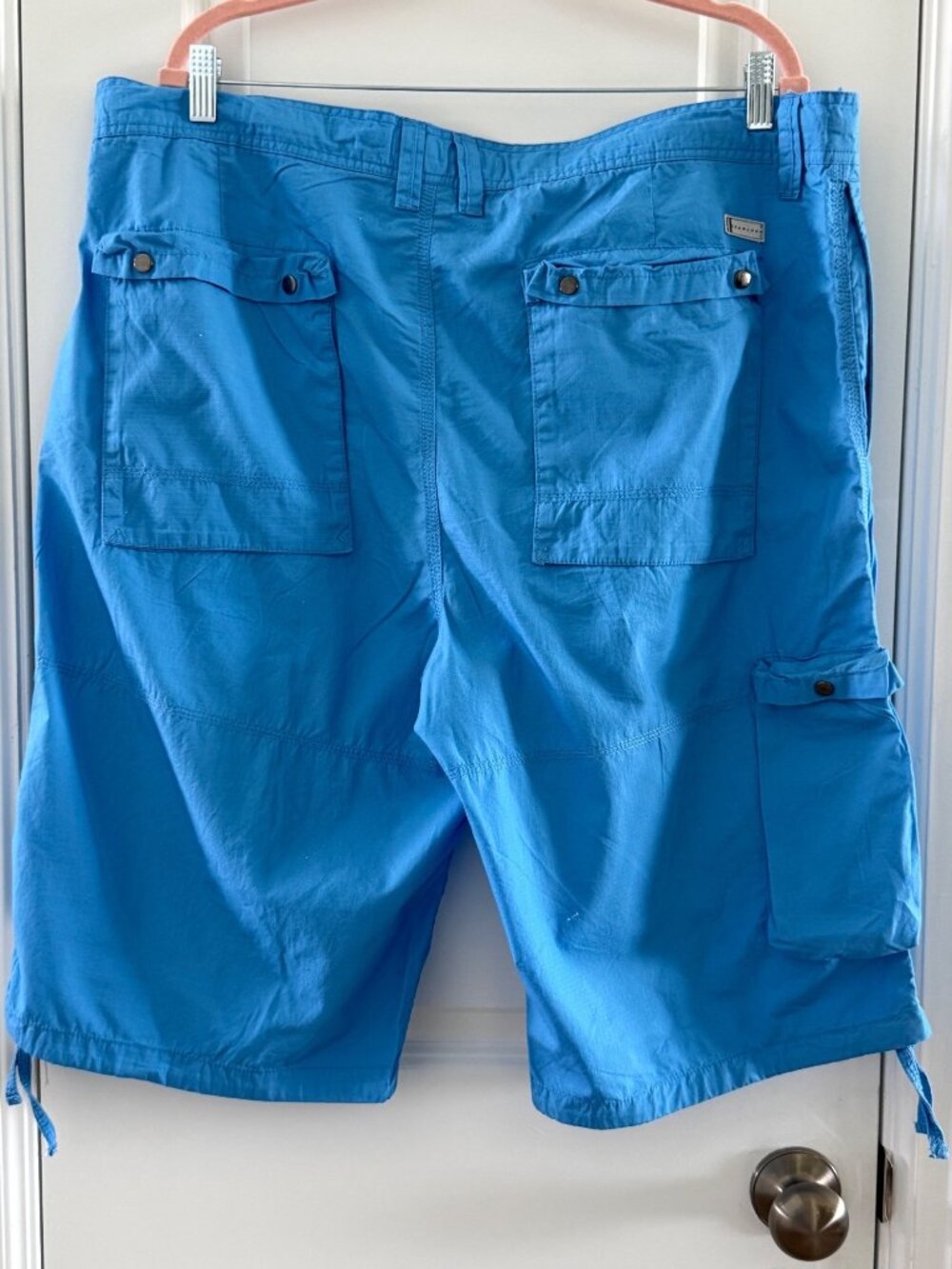 Sean John Mens Blue Cargo Shorts Size 38 Cotton Lightweight Casual - Picture 3 of 8